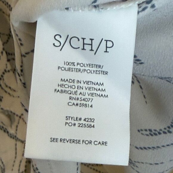 Cabi Ribbon Trim Blouse 4232 Ruffle Long Sleeve Button Up Women's Size Small - Picture 5 of 8